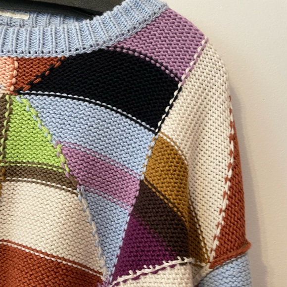 NWT MOTHER The Skipper Bell Jumper Sweater (Deja Vu) Size Small - Picture 6 of 11